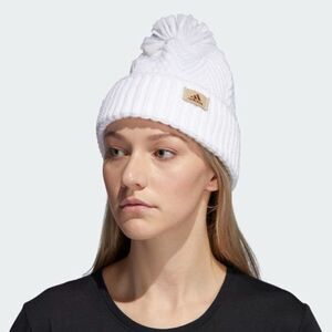 Adidas Women's White Twilight Ballie Pony Outdoor Winter Beanie